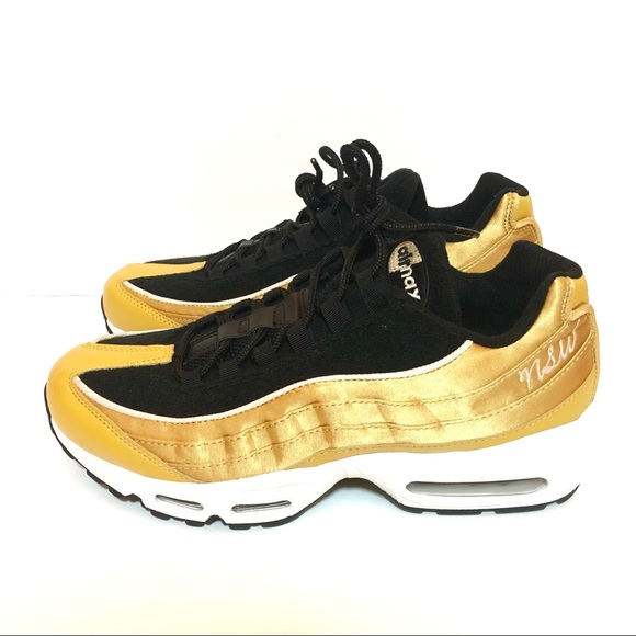 nike air max 95 womens black and gold